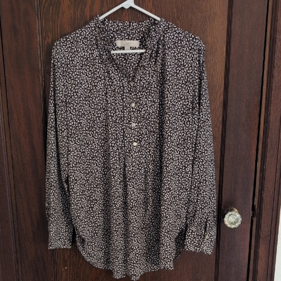 Loft Lightweight Long Sleeve Tunic Blouse Size Medium - Picture 1 of 6